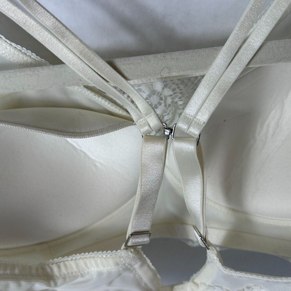 Aerie Real Power Women's Ivory Lace Wireless Convertible Push-Up Bra Size 38C - Picture 12 of 14